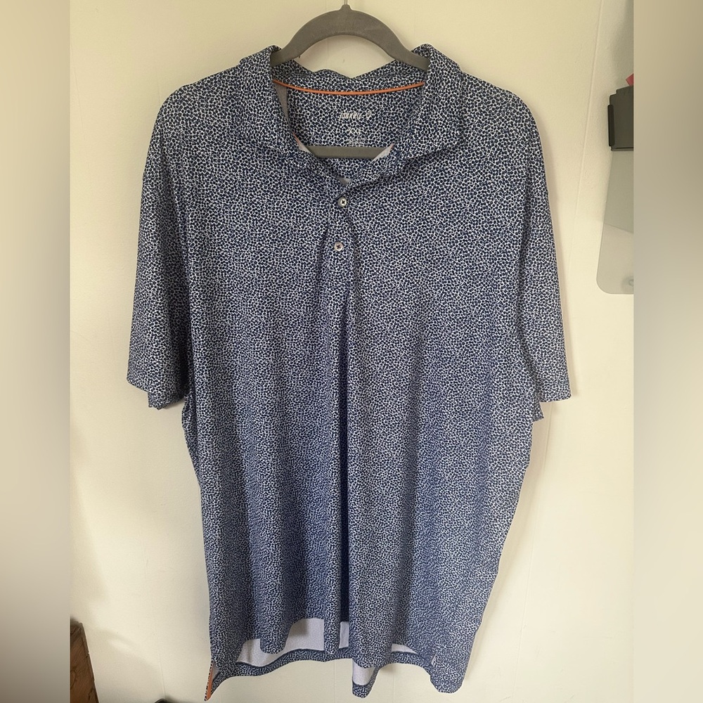 Johnnie-O Men’s  Blue Patterned Polo